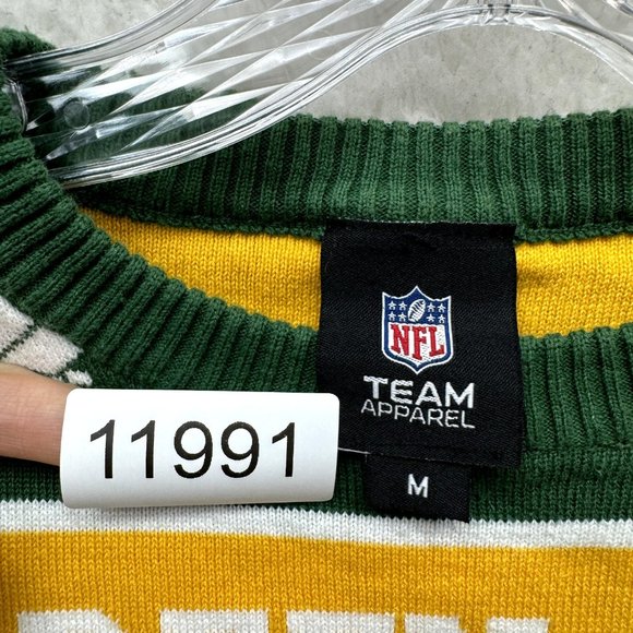 Green Bay Packers Ugly Christmas Sweater Mens M Medium NFL Team Apparel Pullover - Picture 10 of 10